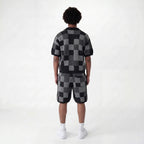Ensemble chemise & short jacquard damier