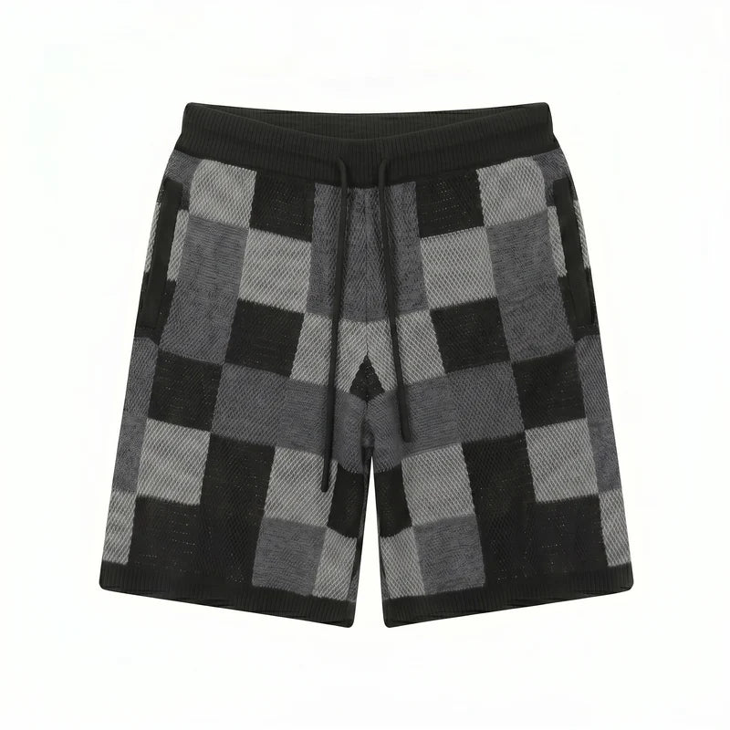 Ensemble chemise & short jacquard damier